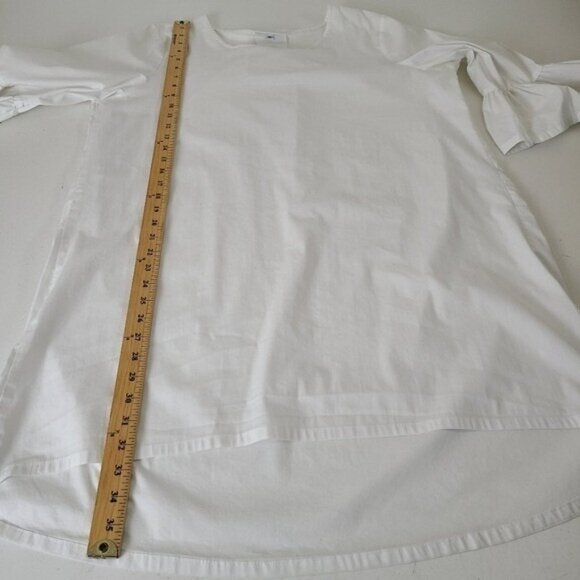 Bryn Walker Womens Phyrne White High Low Oversized Shirt Tunic M - Picture 4 of 7